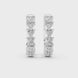 Gold heart diamond hoop earrings for women
