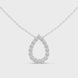 Minimal pear shape diamond teardrop pendant in gold with lab grown diamonds by Signora Jewels