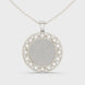 Round diamond medallion pendant in gold with lab grown diamonds by Signora Jewels