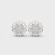 Elegant floral diamond stud earrings