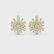 Diamond starburst stud earrings in gold by Signora Jewels