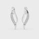 Wave diamond stud earrings in gold with round lab grown diamonds