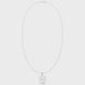 Diamond circle pendant necklace with open oval geometric design