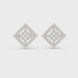 Diamond geometric square stud earrings in gold by Signora Jewels