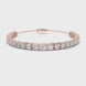 Graduated lab grown diamond tennis bracelet in yellow gold white gold and rose gold with round brilliant diamond design