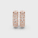 Diamond chevron hoop earrings in gold by Signora Jewels