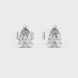 Pear cut solitaire diamond stud earrings in gold with lab grown diamonds