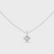 Minimal princess cut solitaire diamond pendant in gold with lab grown diamond by Signora Jewels