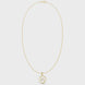 Diamond circle pendant necklace with open oval geometric design