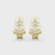 Diamond geometric floral earrings in gold by Signora Jewels