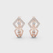 Geometric diamond hoop earrings