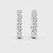 Gold marquise diamond hoop earrings for women