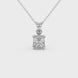 Asscher cut colored gemstone pendant in gold with secure six-prong solitaire setting