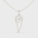 Angel wing diamond pendant in gold with lab grown diamond by Signora Jewels