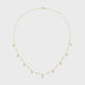 Diamond bezel drop station necklace