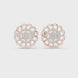 Diamond floral cluster stud earrings in gold by Signora Jewels