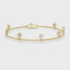 Minimal round diamond station chain bracelet in gold with lab grown diamonds by Signora Jewels