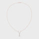 Diamond criss cross necklace with V shape pendant design