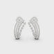 Diamond crossover hoop earrings in gold by Signora Jewels