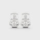 Floral diamond openwork earrings in gold with lab grown diamonds by Signora Jewels