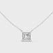 Minimal princess cut solitaire diamond pendant in gold with lab grown diamond by Signora Jewels