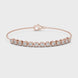Minimal round lab grown diamond chain bracelet in yellow gold white gold and rose gold with elegant fine jewelry styling