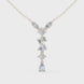 Mixed shape diamond drop pendant in gold with marquise, pear, emerald and princess cut lab grown diamonds by Signora Jewels