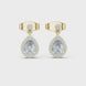 Pear halo lab grown diamond stud earrings in gold by Signora Jewels