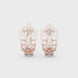 Diamond geometric floral openwork earrings in gold by Signora Jewels