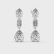 Pear and emerald cut lab grown diamond drop earrings in gold by Signora Jewels