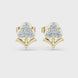 Diamond floral cluster stud earrings in gold by Signora Jewels