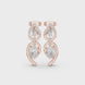 Pear shape diamond drop earrings for women