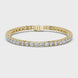 Cushion cut lab grown diamond tennis bracelet in yellow gold white gold and rose gold with luxury diamond setting