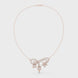 Infinity diamond necklace with floral drop pendant design