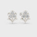 Diamond floral cluster stud earrings in gold by Signora Jewels