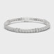 Princess and round lab grown diamond tennis bracelet in yellow white and rose gold with modern mixed shape design