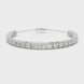 Graduated lab grown diamond tennis bracelet in yellow gold white gold and rose gold with round brilliant diamond design