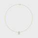 Pear solitaire diamond necklace with minimal pendant design