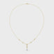 Pear drop diamond dangle necklace