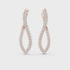 Twisted infinity lab grown diamond drop earrings in gold with modern open design by Signora Jewels