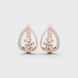 Diamond teardrop floral earrings in gold by Signora Jewels