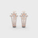 Floral diamond statement earrings in gold with lab grown diamonds by Signora Jewels