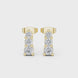 Vertical diamond stud earrings
