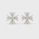 Diamond floral starburst stud earrings in gold by Signora Jewels