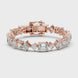 Luxury mixed shape diamond tennis bracelet in gold with emerald, princess, and round lab grown diamonds by Signora Jewels