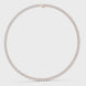 Round diamond tennis necklace
