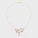 Infinity diamond necklace with floral drop pendant design