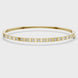 Minimal round diamond bangle bracelet in gold with delicate lab grown diamonds by Signora Jewels