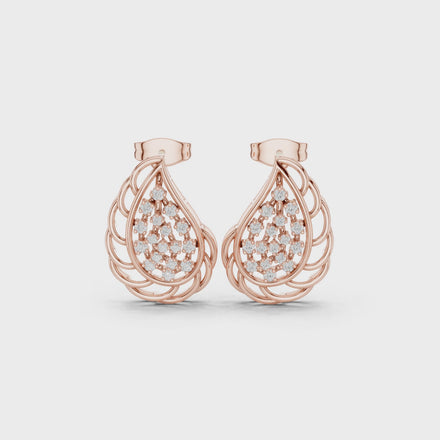 Elegant teardrop diamond earrings
