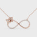 Infinity butterfly diamond pendant in gold with lab grown diamonds by Signora Jewels